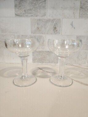 Iridescent Glass Champagne Coupe Glasses Set Of 2